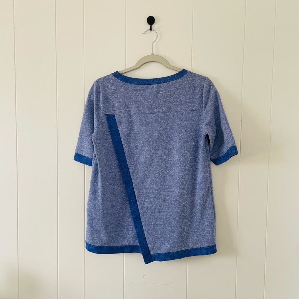 WONDERLAND Blue Short Sleeve Knit Top - Picture 6 of 12